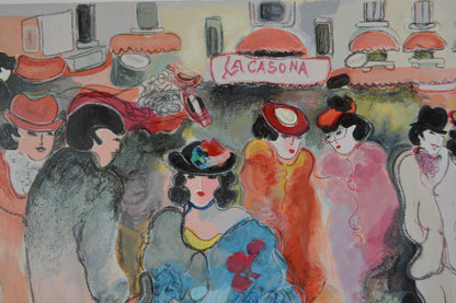 La Casona serigraph by Zule Moskowitz -  Size: 23"L x 17"W