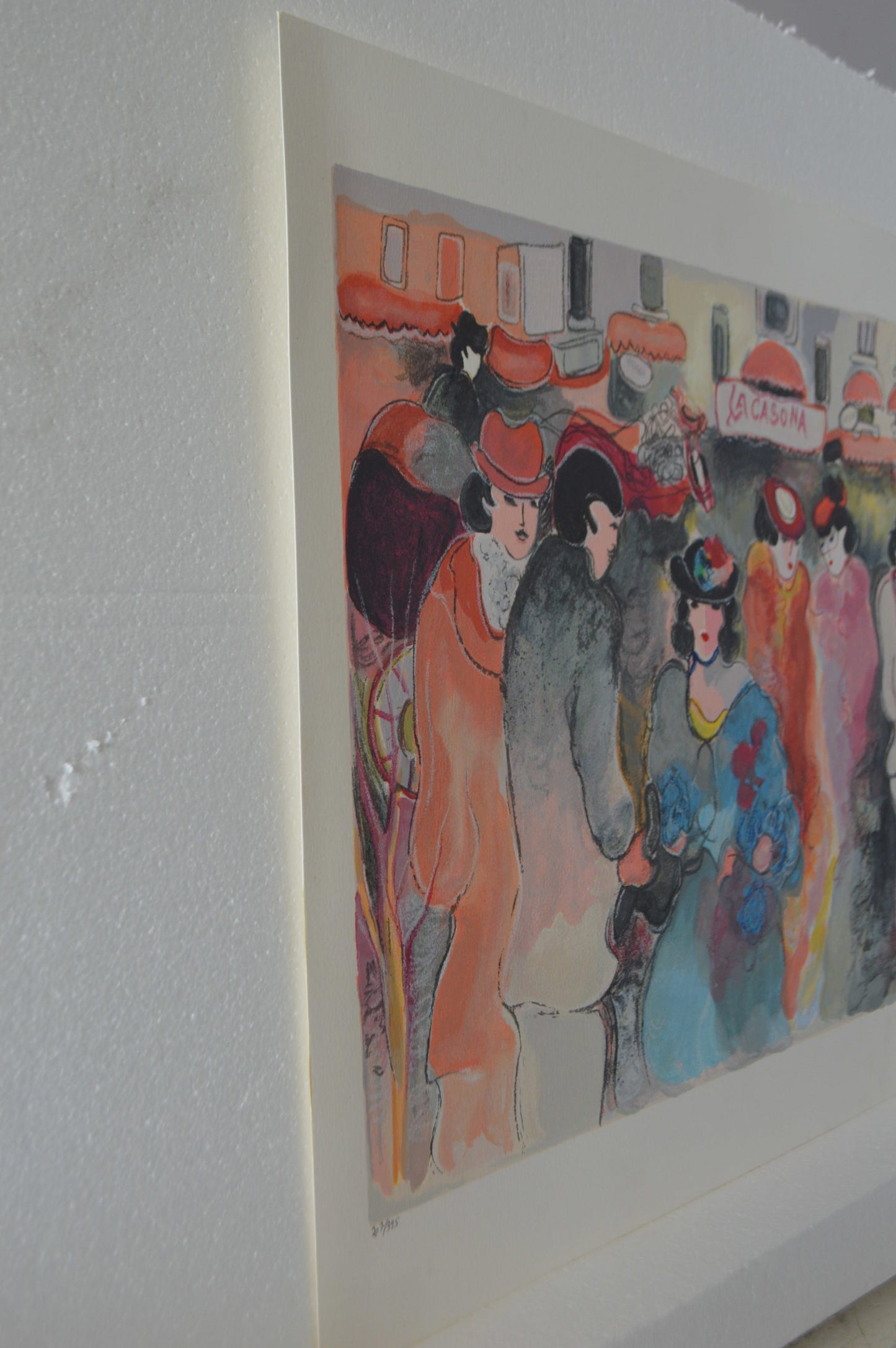 La Casona serigraph by Zule Moskowitz -  Size: 23"L x 17"W