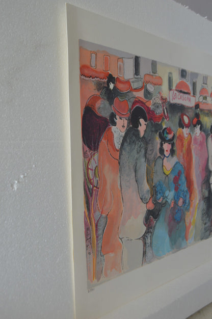 La Casona serigraph by Zule Moskowitz -  Size: 23"L x 17"W