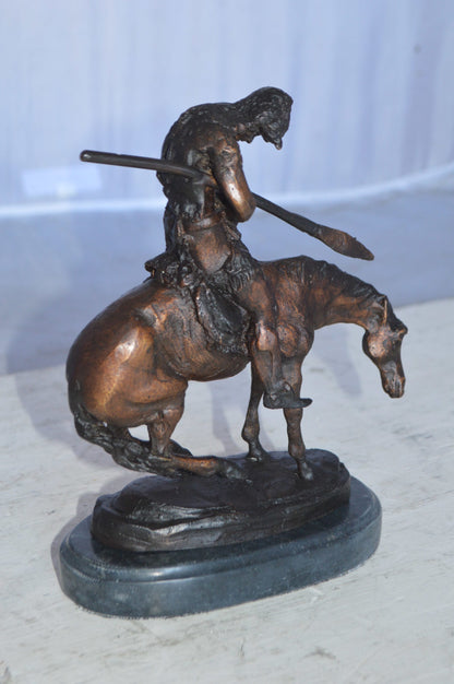 End of the Trail by James Fraser statue - replica -  Size: 7"L x 3"W x 9"H.