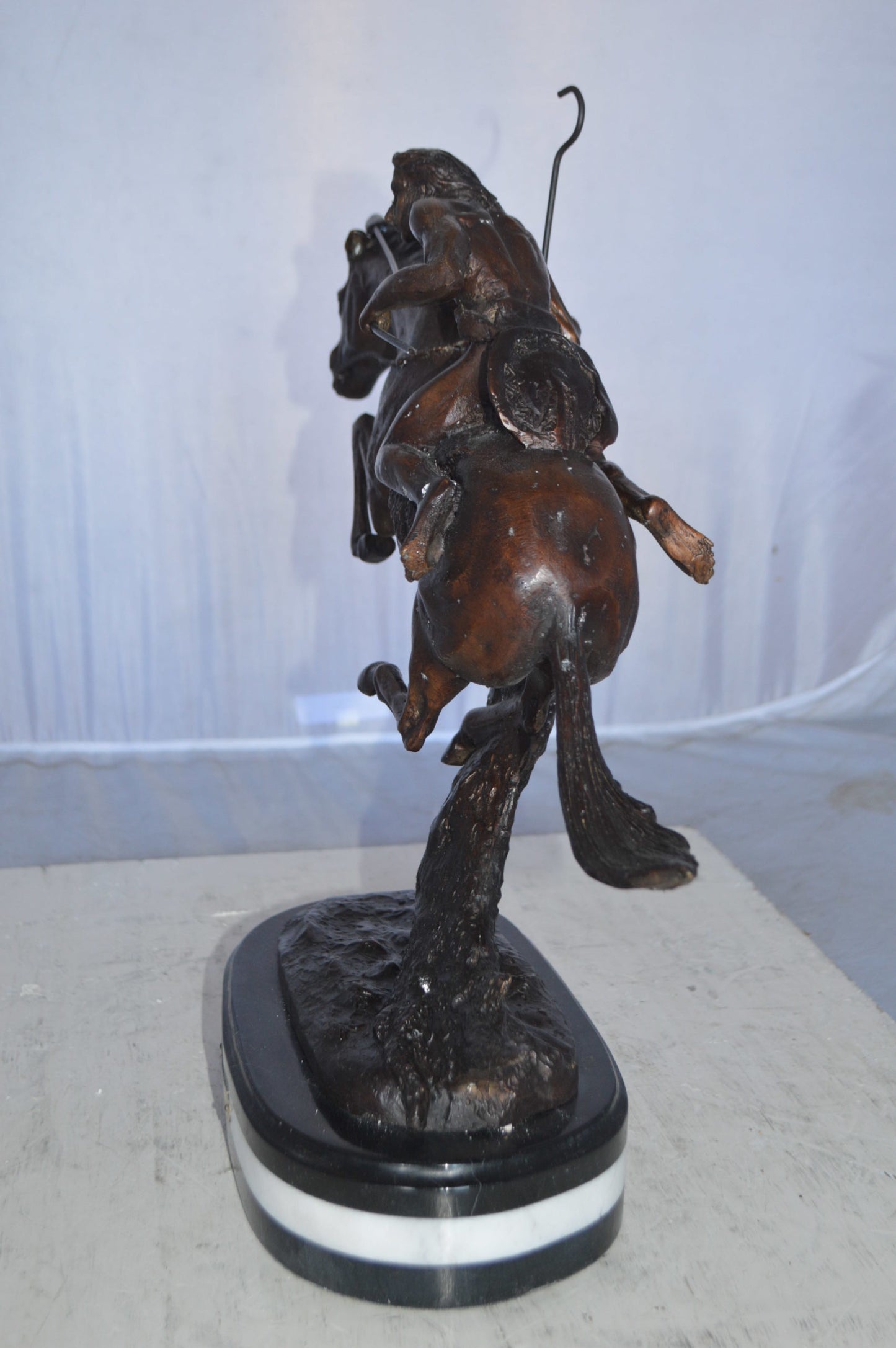Cheyenne by Remington Bronze Statue replica  -  Size: 12"L x 7"W x 19"H.