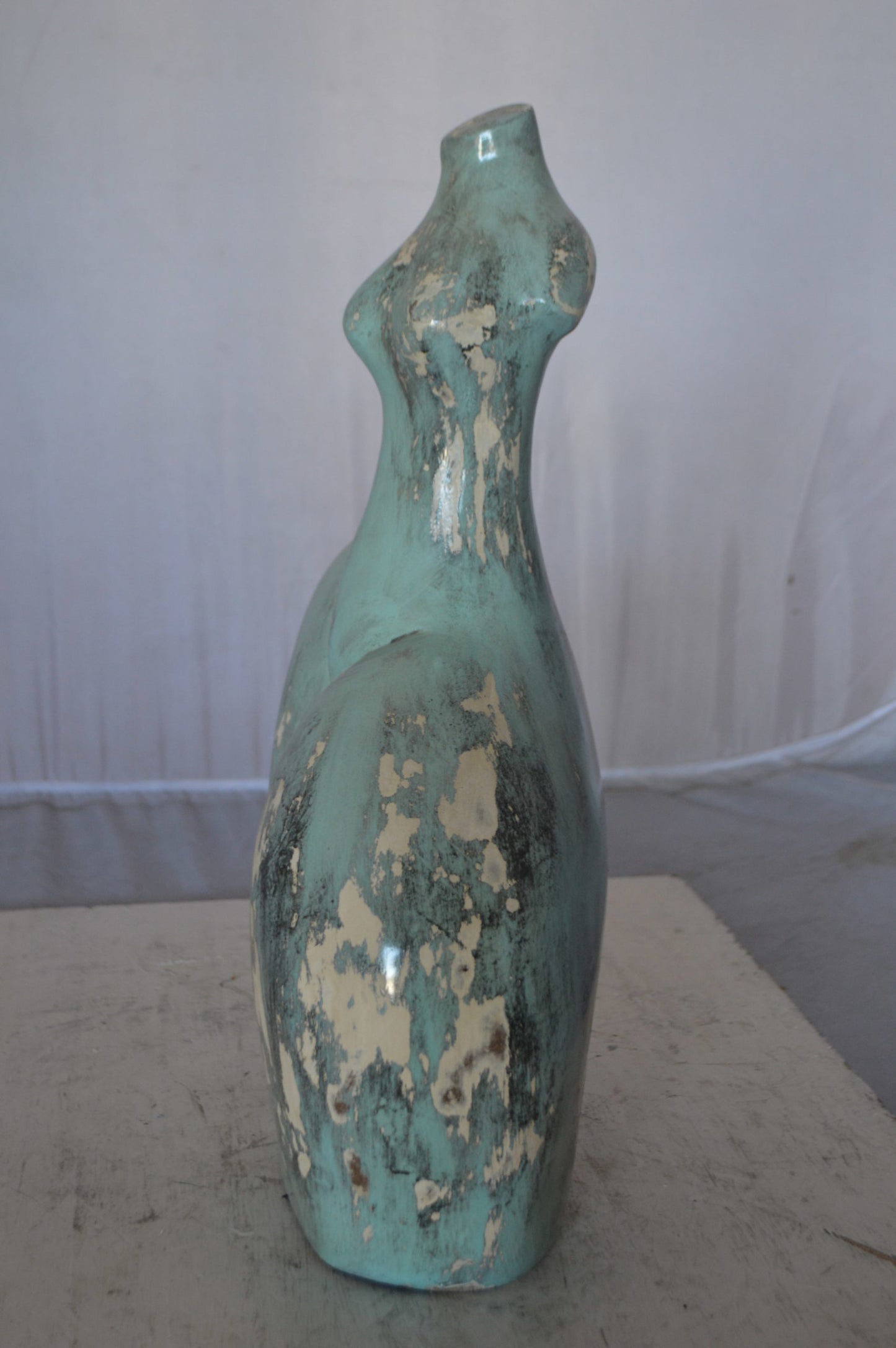 Resin sculpture of a Women body - modern art -  Size: 13"L x 6"W x 20"H.