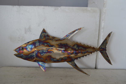 Jack fish laser cut steel wall mounted - Size: 25"L x 2"W x 12"H.