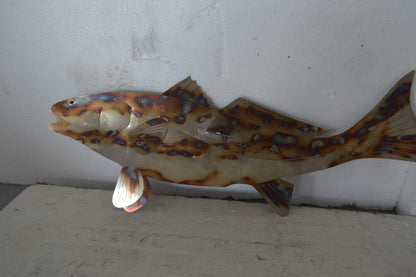Fish laser cut steel wall mounted - Size: 25"L x 2"W x 9"H.