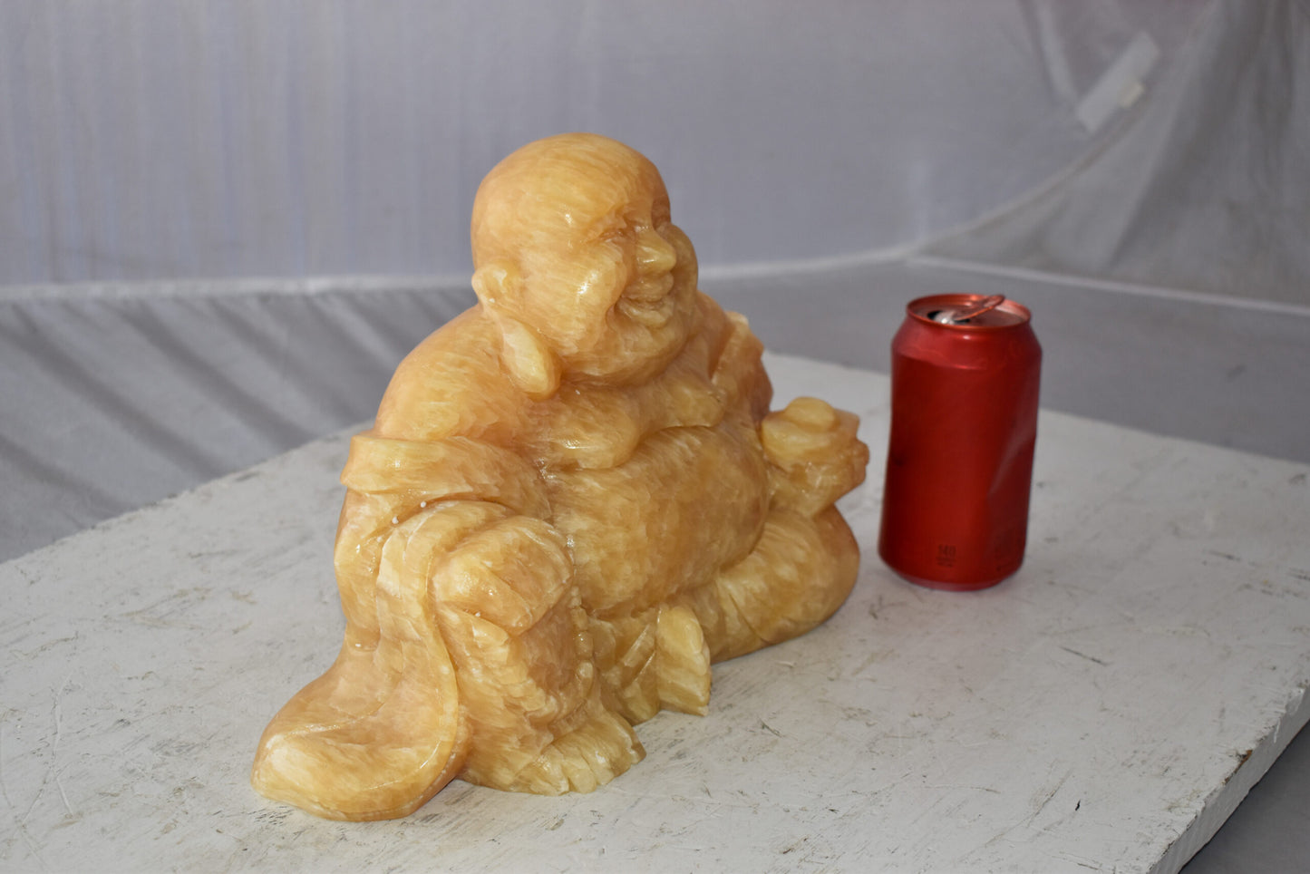 Buddha Made of Jade Statue Size: 13" x 4" x 10"H
