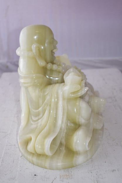 Buddha Statue Large Made of Jade Size: 22" x 9" x 11"H