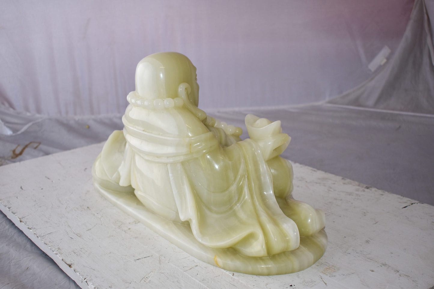 Buddha Statue Large Made of Jade Size: 22" x 9" x 11"H