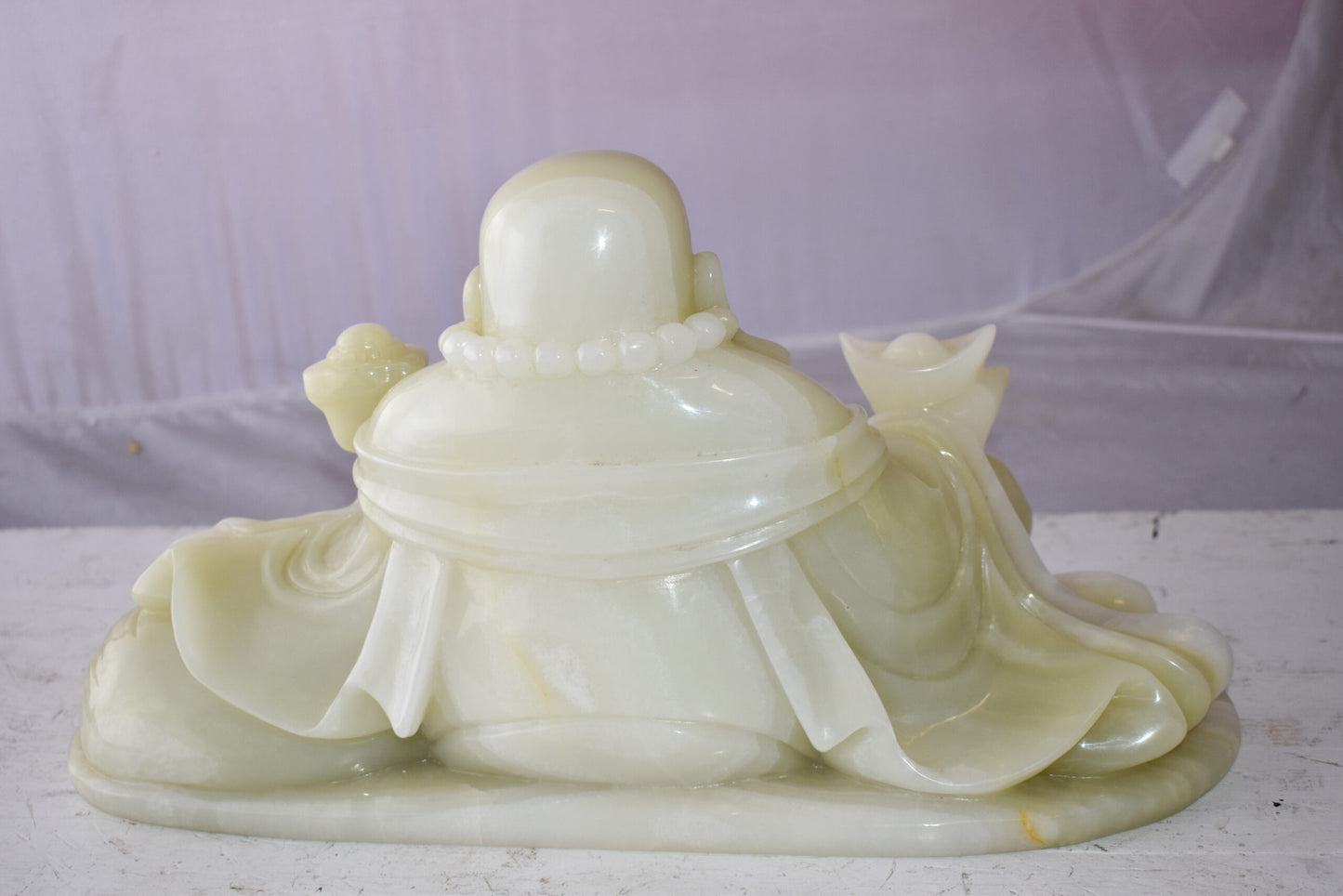 Buddha Statue Large Made of Jade Size: 22" x 9" x 11"H