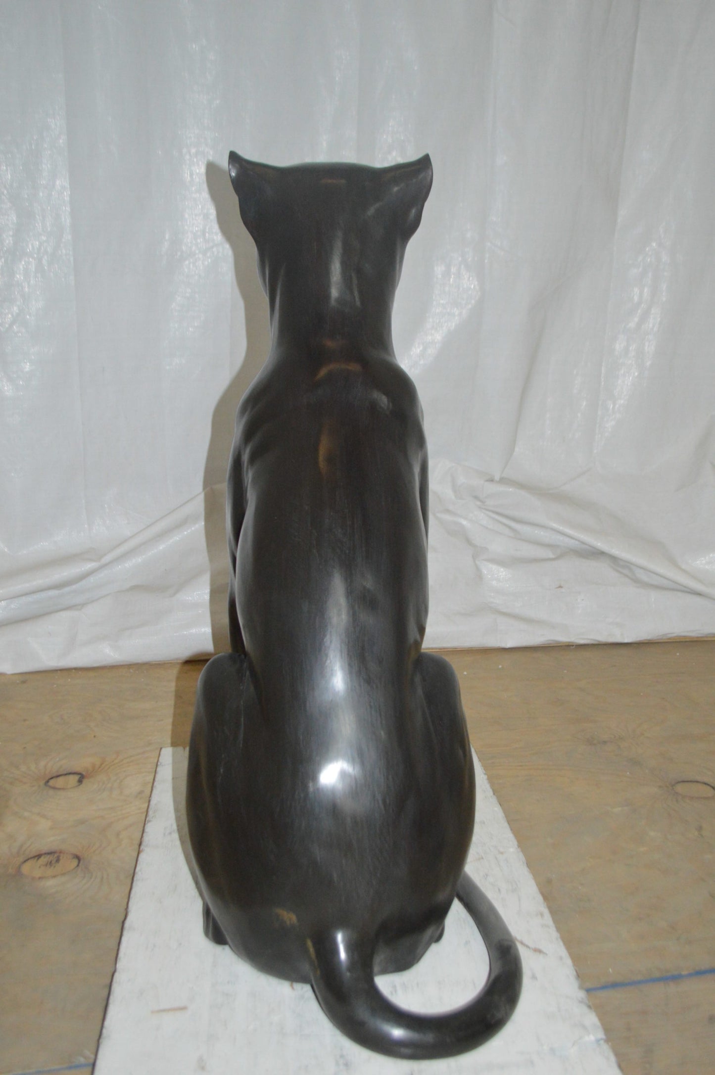 Black Panther Bronze Statue - Size: 32"L x 13"W x 36"H.