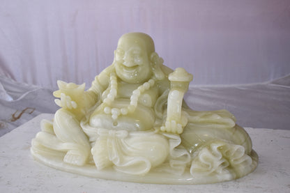 Buddha Statue Large Made of Jade Size: 22" x 9" x 11"H