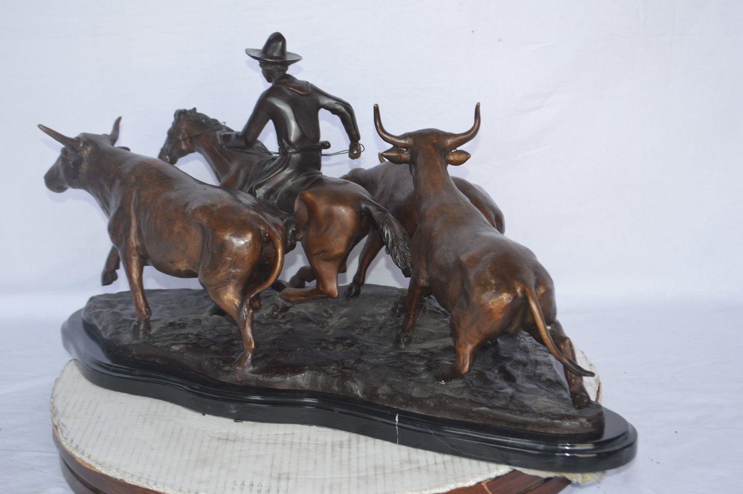Stampede by Remington bronze statue - Size: 30"L x 17"W x 15"H.