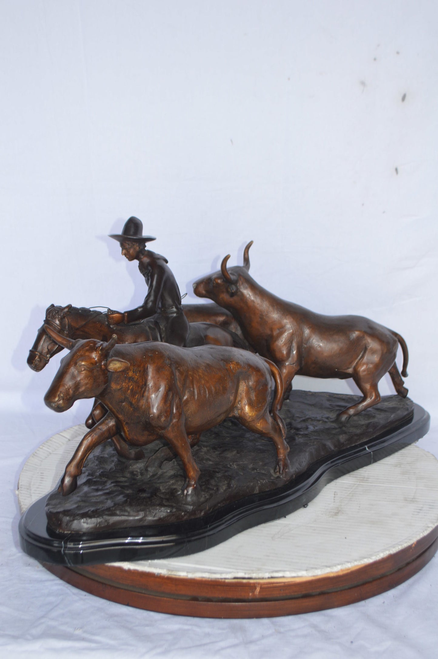 Stampede by Remington bronze statue - Size: 30"L x 17"W x 15"H.