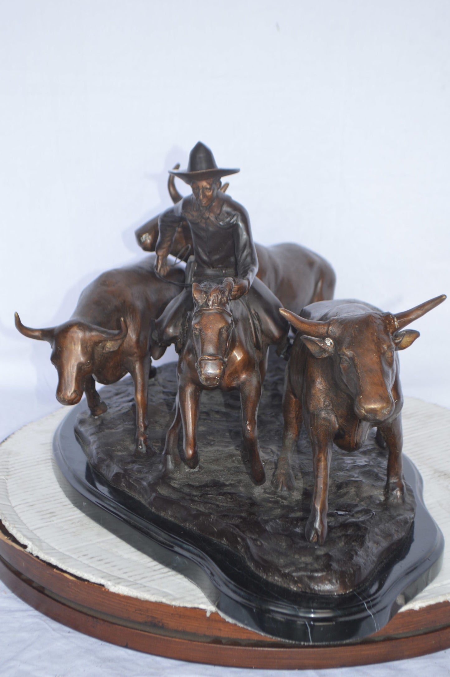 Stampede by Remington bronze statue - Size: 30"L x 17"W x 15"H.