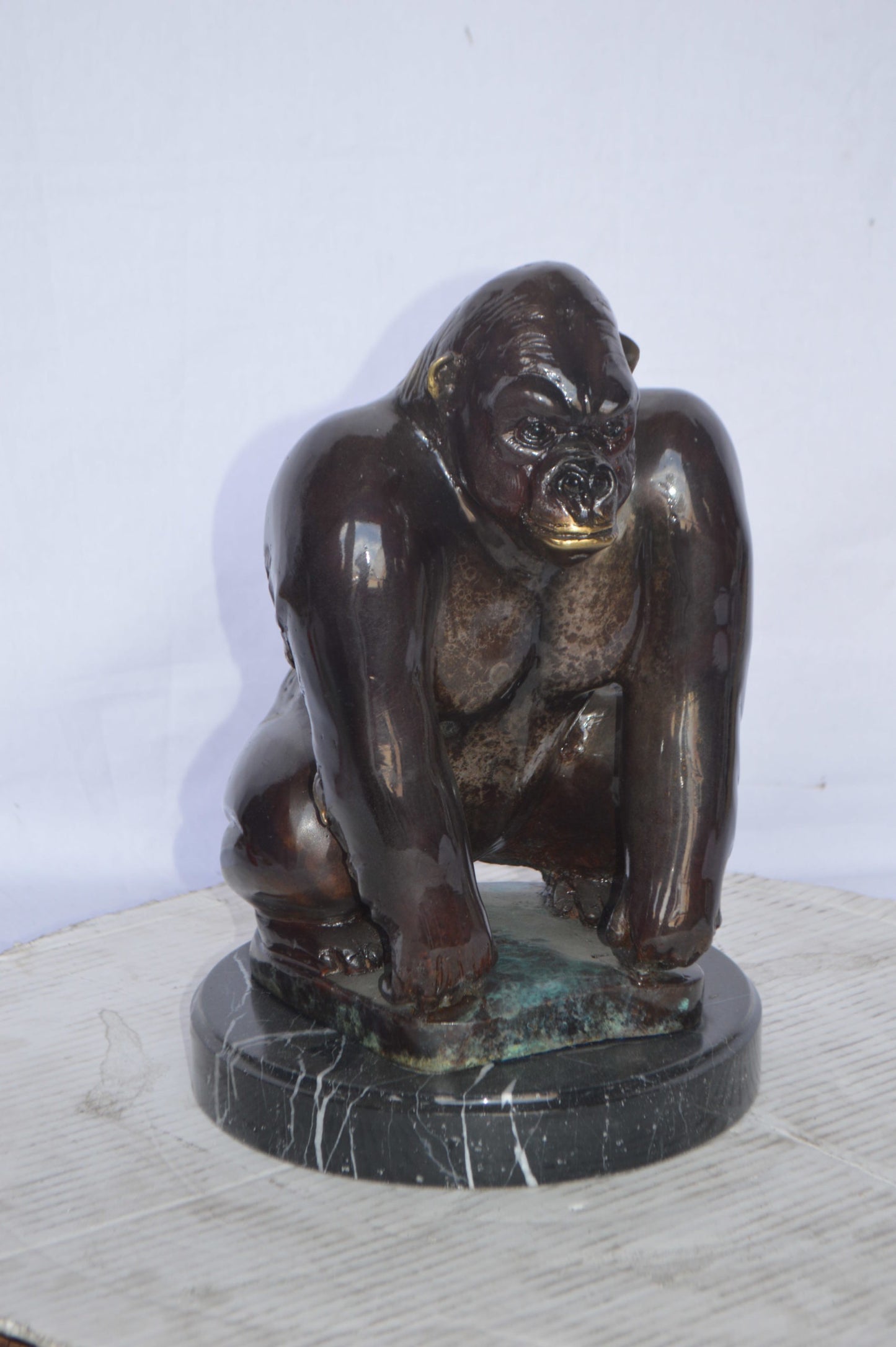 King Kong Bronze Statue - Size: 10"L x 10"W x 15"H.