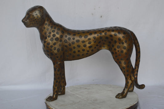 Baby Cheetah, Cub, Bronze Statue - Size: 30"L x 10"W x 25"H.