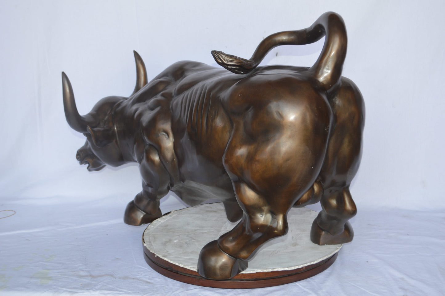 Wall Street Bull Bronze Statue - Size: 21"L x 43"W x 29"H.