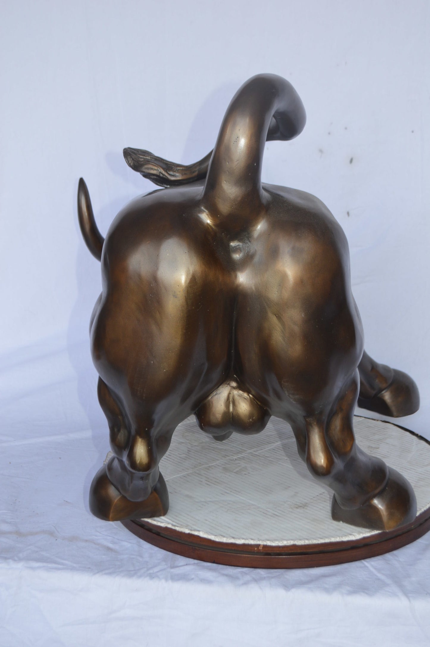Wall Street Bull Bronze Statue - Size: 21"L x 43"W x 29"H.