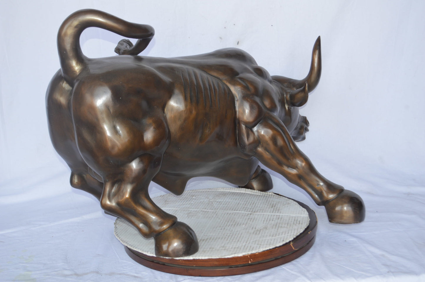 Wall Street Bull Bronze Statue - Size: 21"L x 43"W x 29"H.