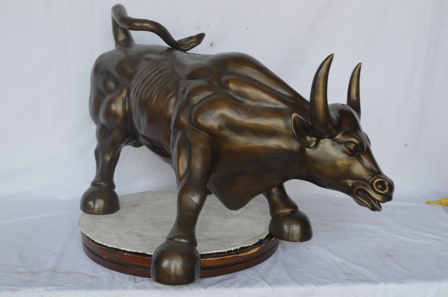Wall Street Bull Bronze Statue - Size: 21"L x 43"W x 29"H.