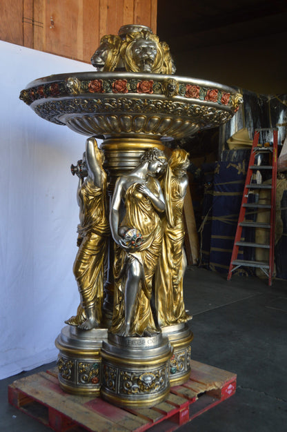 Four seasons fountain bronze statue - Size: 53"L x 53"W x 96"H.