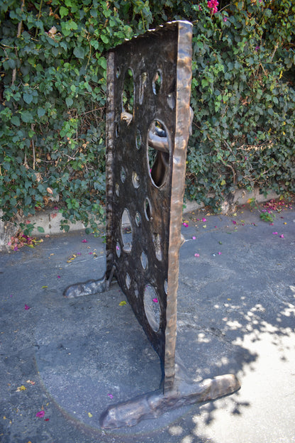 Young Girl Playing on A Climbing Wall Bronze Statue Life Size 44" x 26" x 57"H