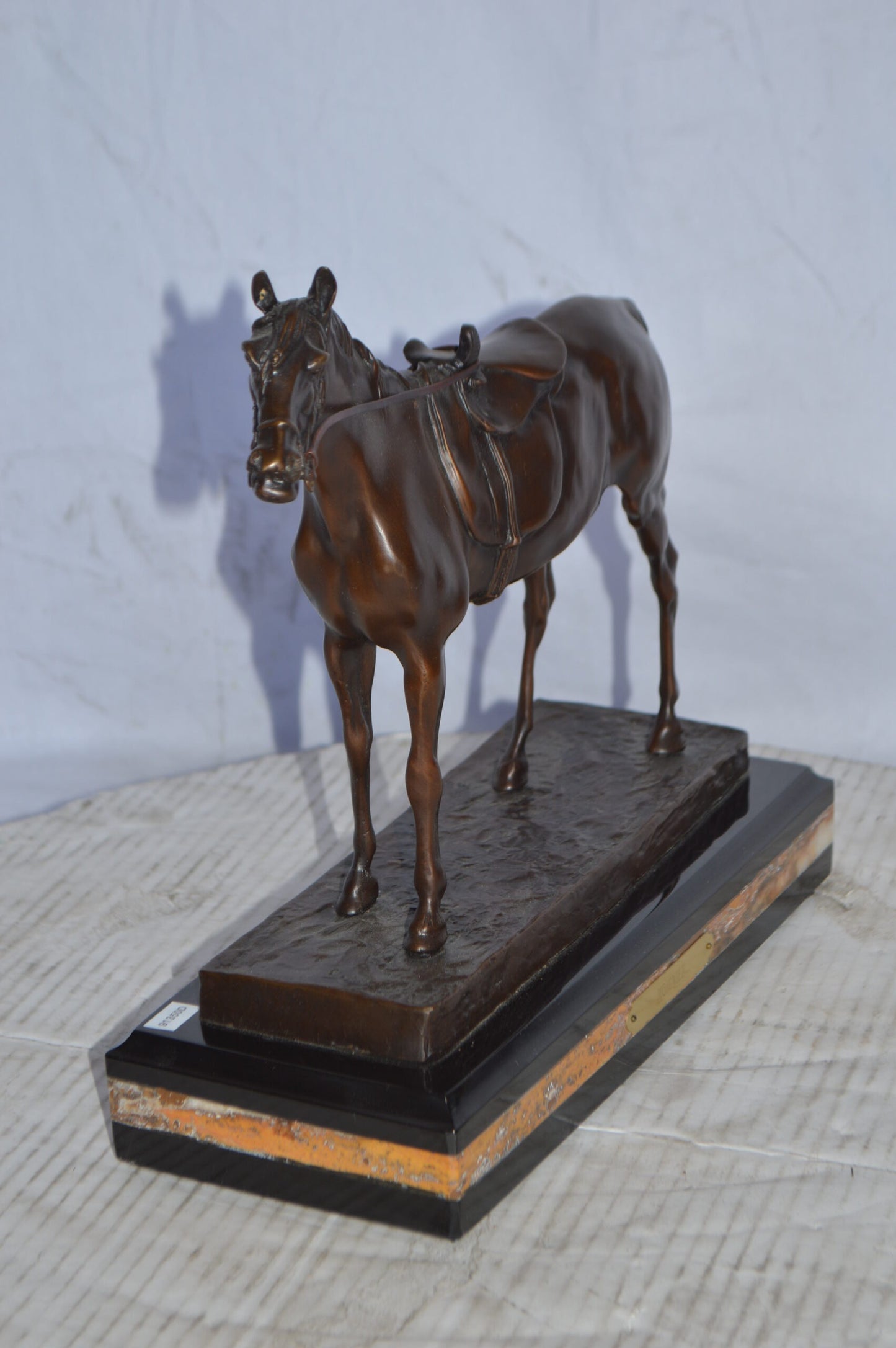 Horse Statue, Jules Moigniez Replica - Size: 14"L x 6"W x 12"H.