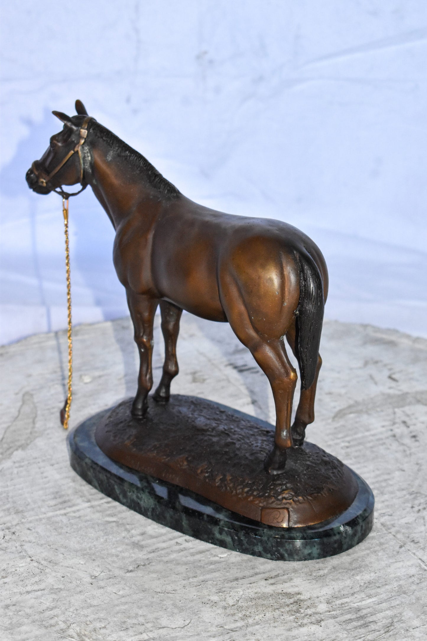 Standing Horse Limited Edition Bronze Statue by Bob Beeler Size: 12" x 6" x 10"H
