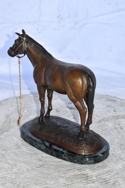 Standing Horse Limited Edition Bronze Statue by Bob Beeler Size: 12" x 6" x 10"H