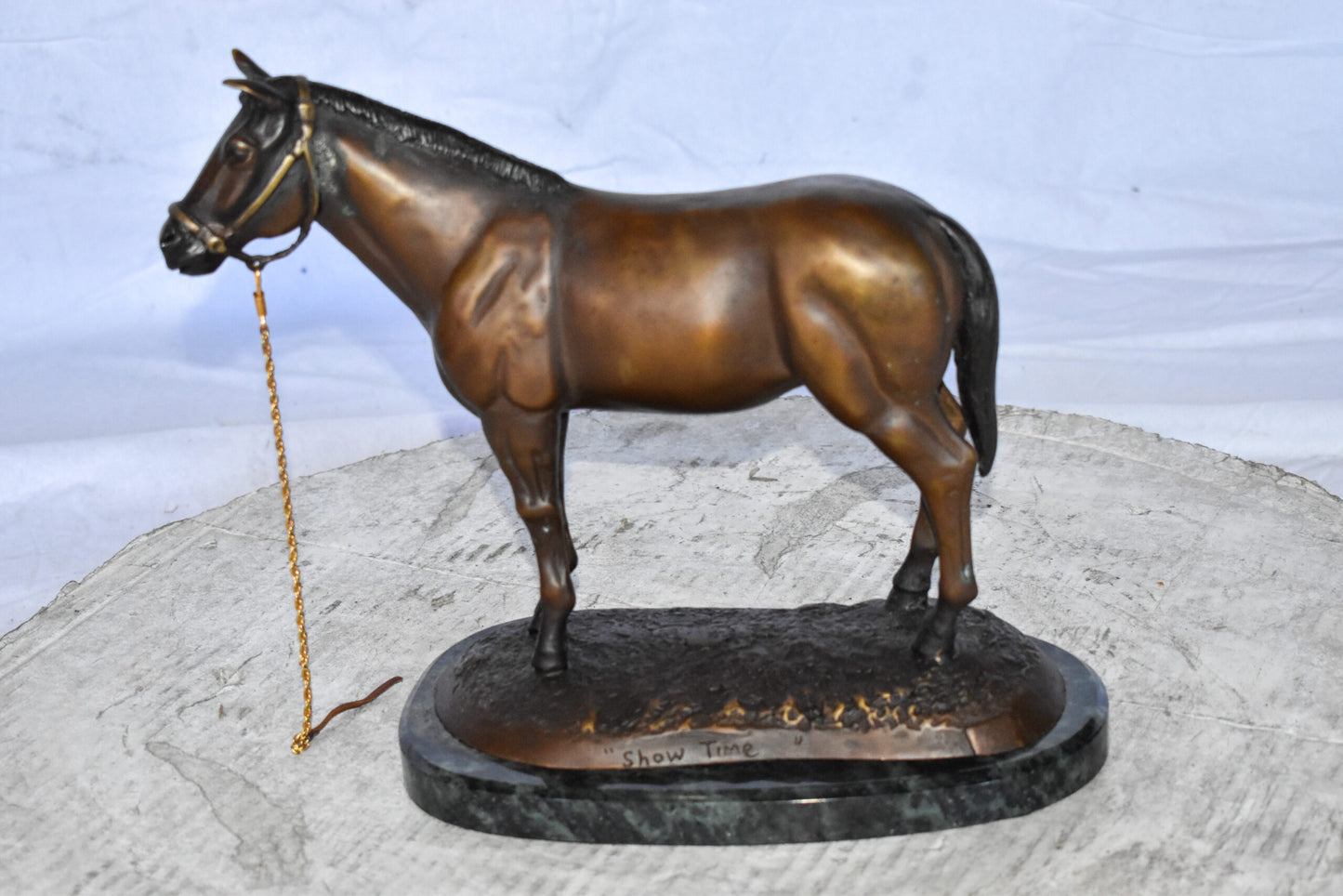 Standing Horse Limited Edition Bronze Statue by Bob Beeler Size: 12" x 6" x 10"H