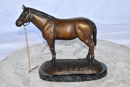 Standing Horse Limited Edition Bronze Statue by Bob Beeler Size: 12" x 6" x 10"H