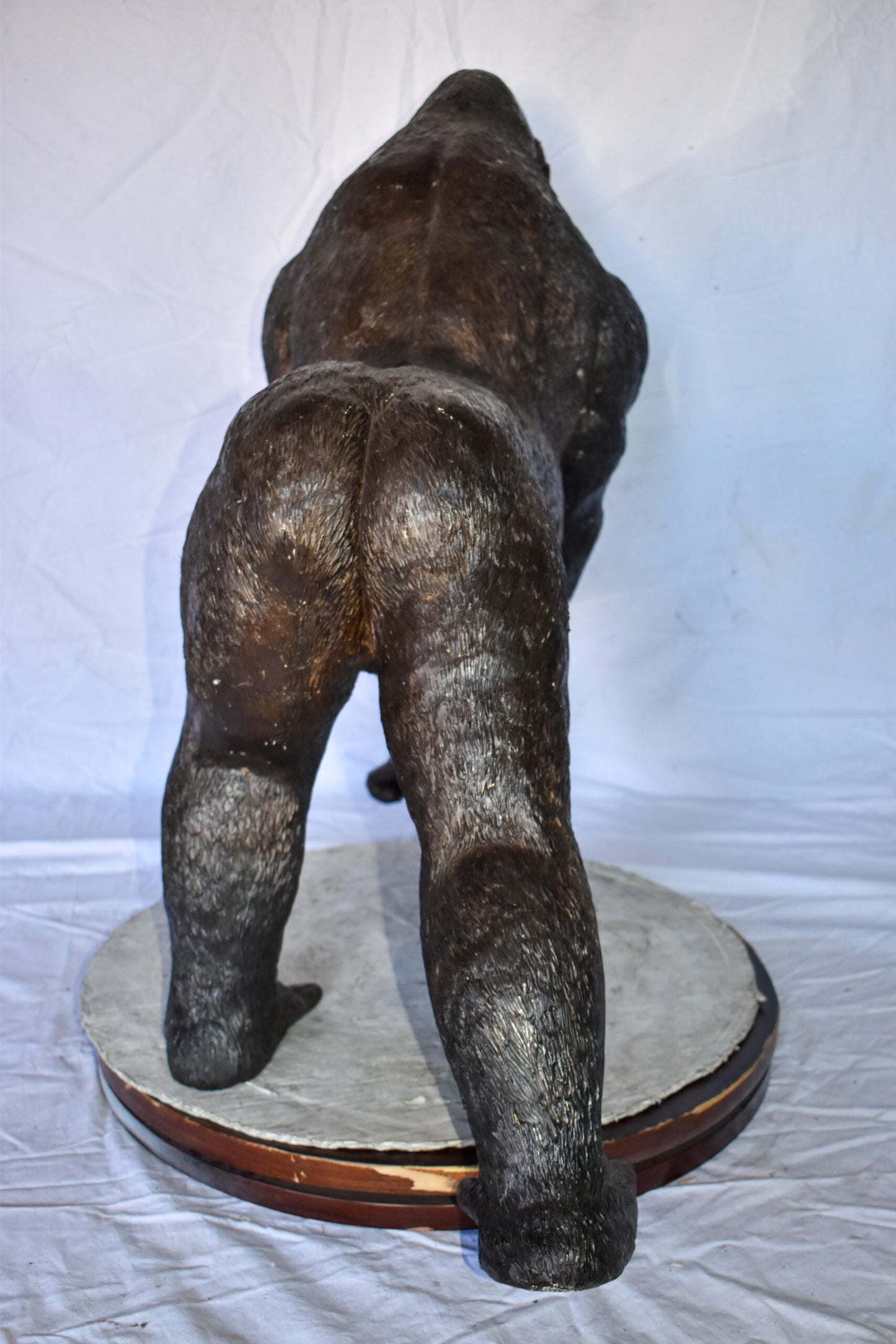 Gorilla Walking Detailed and Impressive Bronze Statue Size: 38" x 15" x 33"H