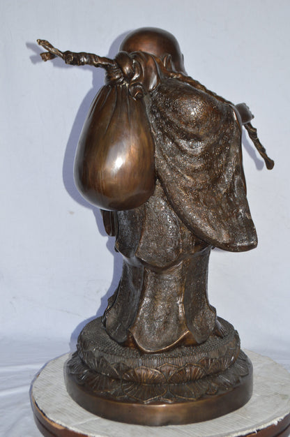 Buddha Bronze Statue - sculpture - Size: 18"L x 20"W x 32"H.