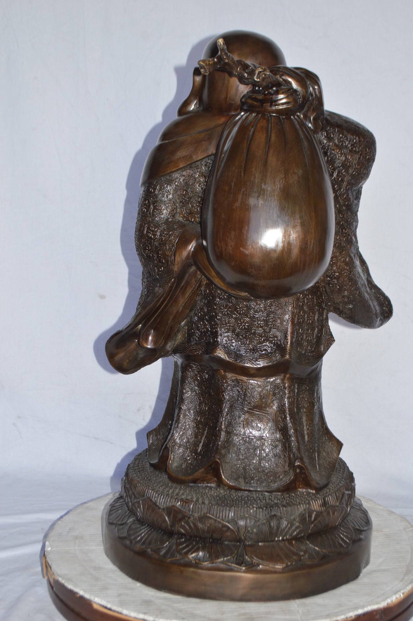 Buddha Bronze Statue - sculpture - Size: 18"L x 20"W x 32"H.