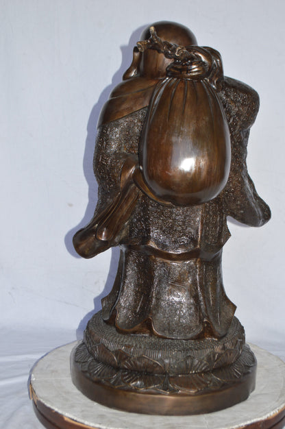 Buddha Bronze Statue - sculpture - Size: 18"L x 20"W x 32"H.