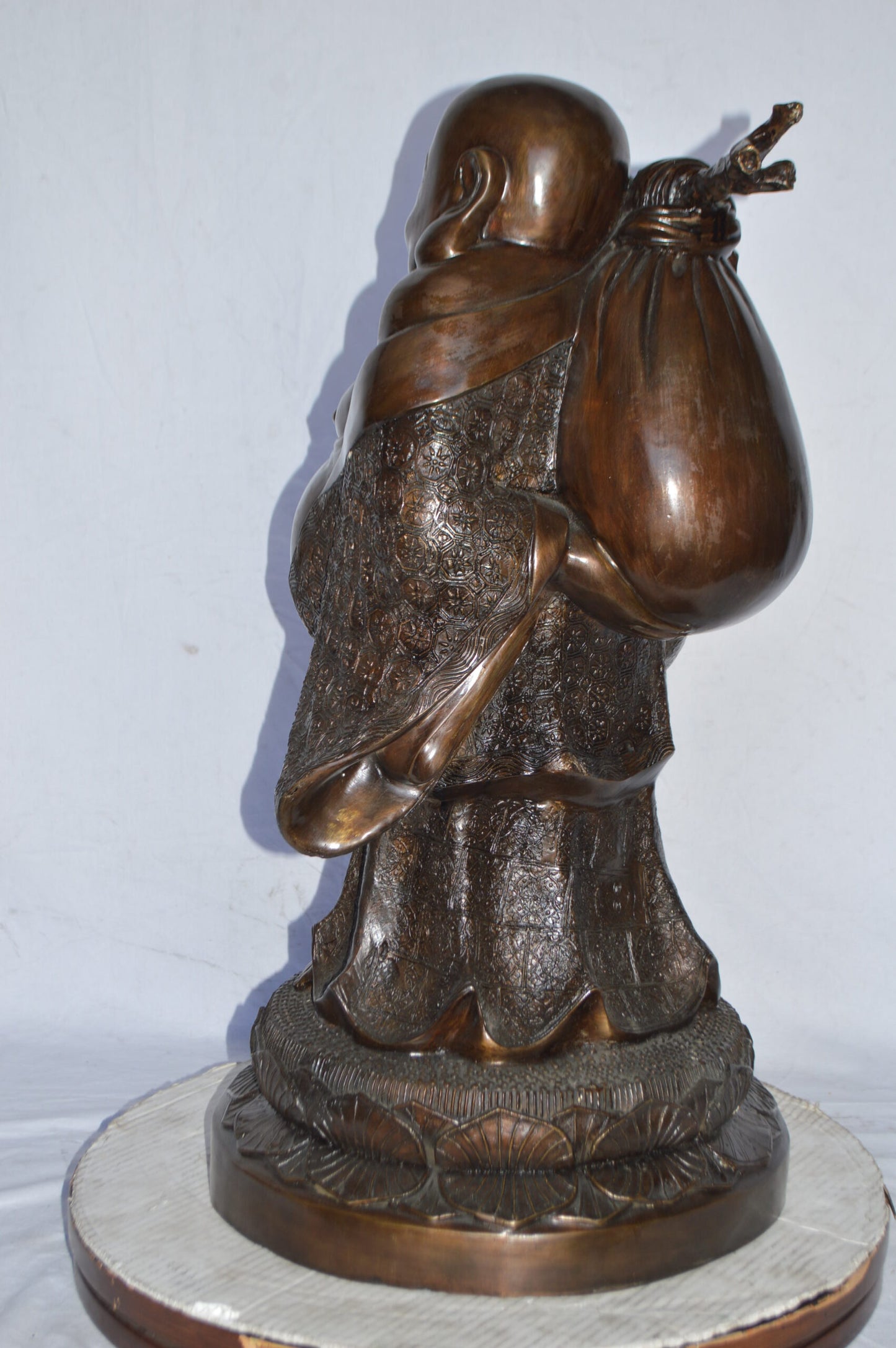 Buddha Bronze Statue - sculpture - Size: 18"L x 20"W x 32"H.