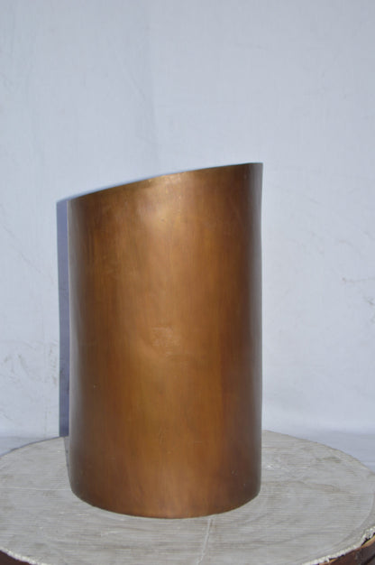 Geometrical Modern Art Cylinder made of bronze - Size: 13"L x 13"W x 19"H.