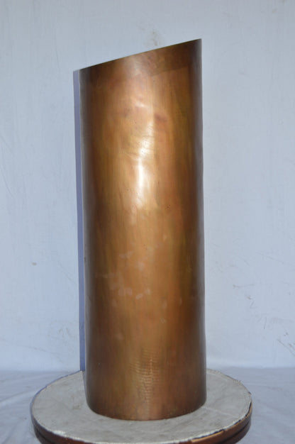Geometrical Modern Art Cylinder made of bronze - Size: 13"L x 13"W x 39"H.