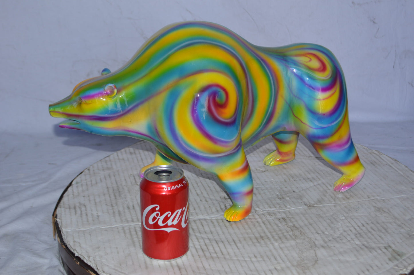 Modern Art - Bear made of Bronze Statue - Size: 19"L x 12"W x 11"H.
