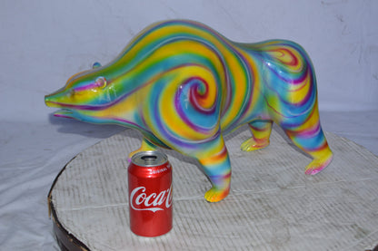 Modern Art - Bear made of Bronze Statue - Size: 19"L x 12"W x 11"H.