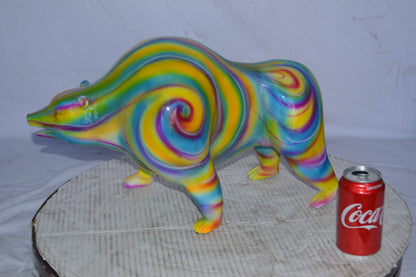Modern Art - Bear made of Bronze Statue - Size: 19"L x 12"W x 11"H.