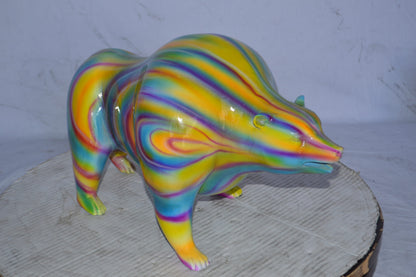 Modern Art - Bear made of Bronze Statue - Size: 19"L x 12"W x 11"H.