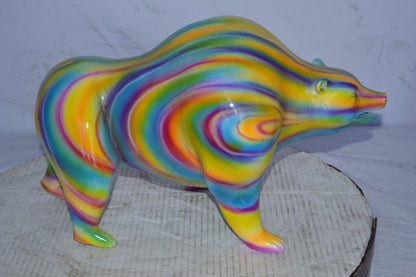 Modern Art - Bear made of Bronze Statue - Size: 19"L x 12"W x 11"H.