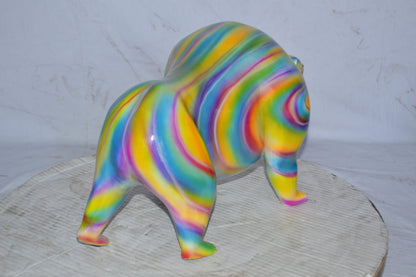 Modern Art - Bear made of Bronze Statue - Size: 19"L x 12"W x 11"H.
