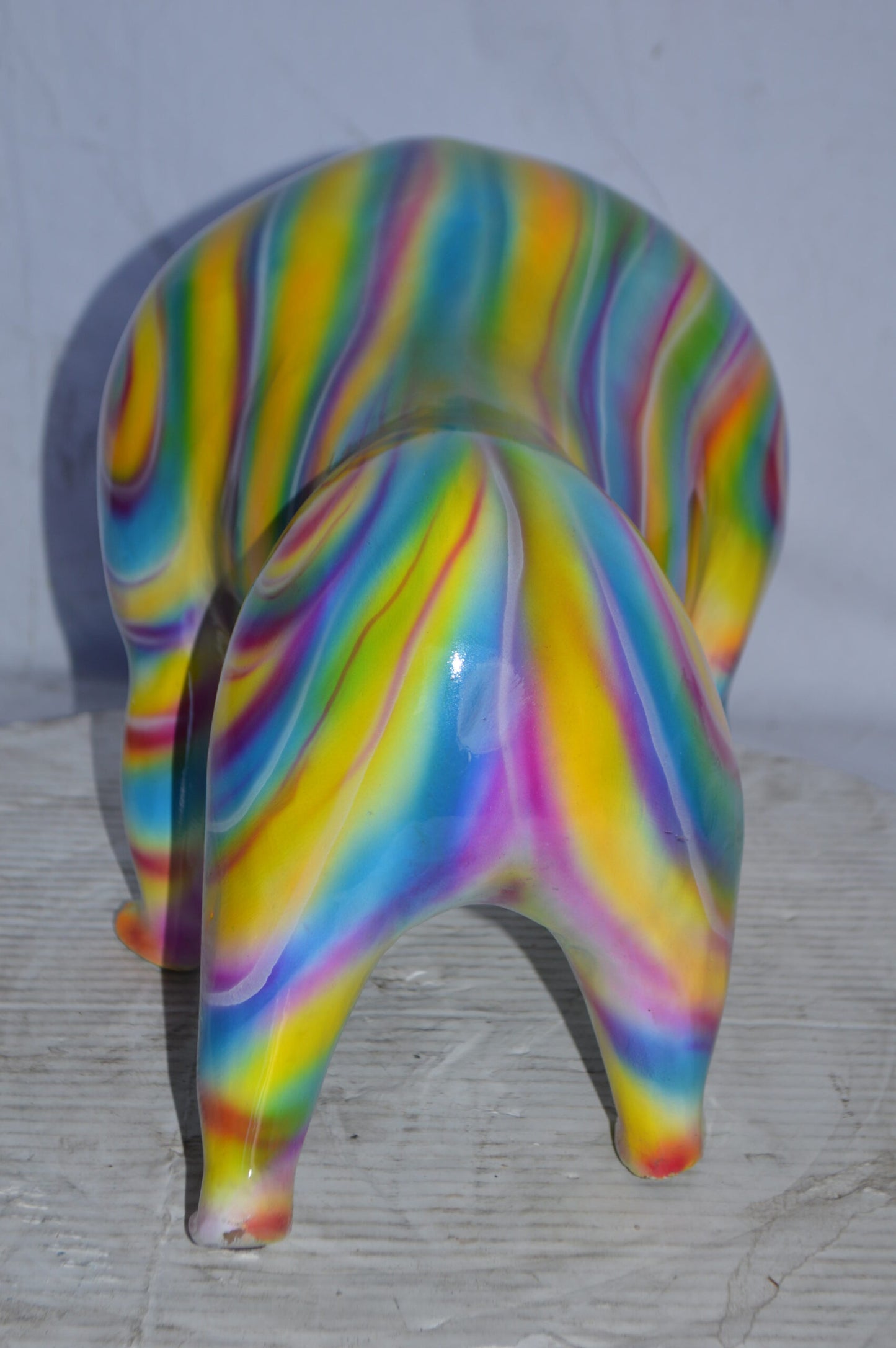 Modern Art - Bear made of Bronze Statue - Size: 19"L x 12"W x 11"H.