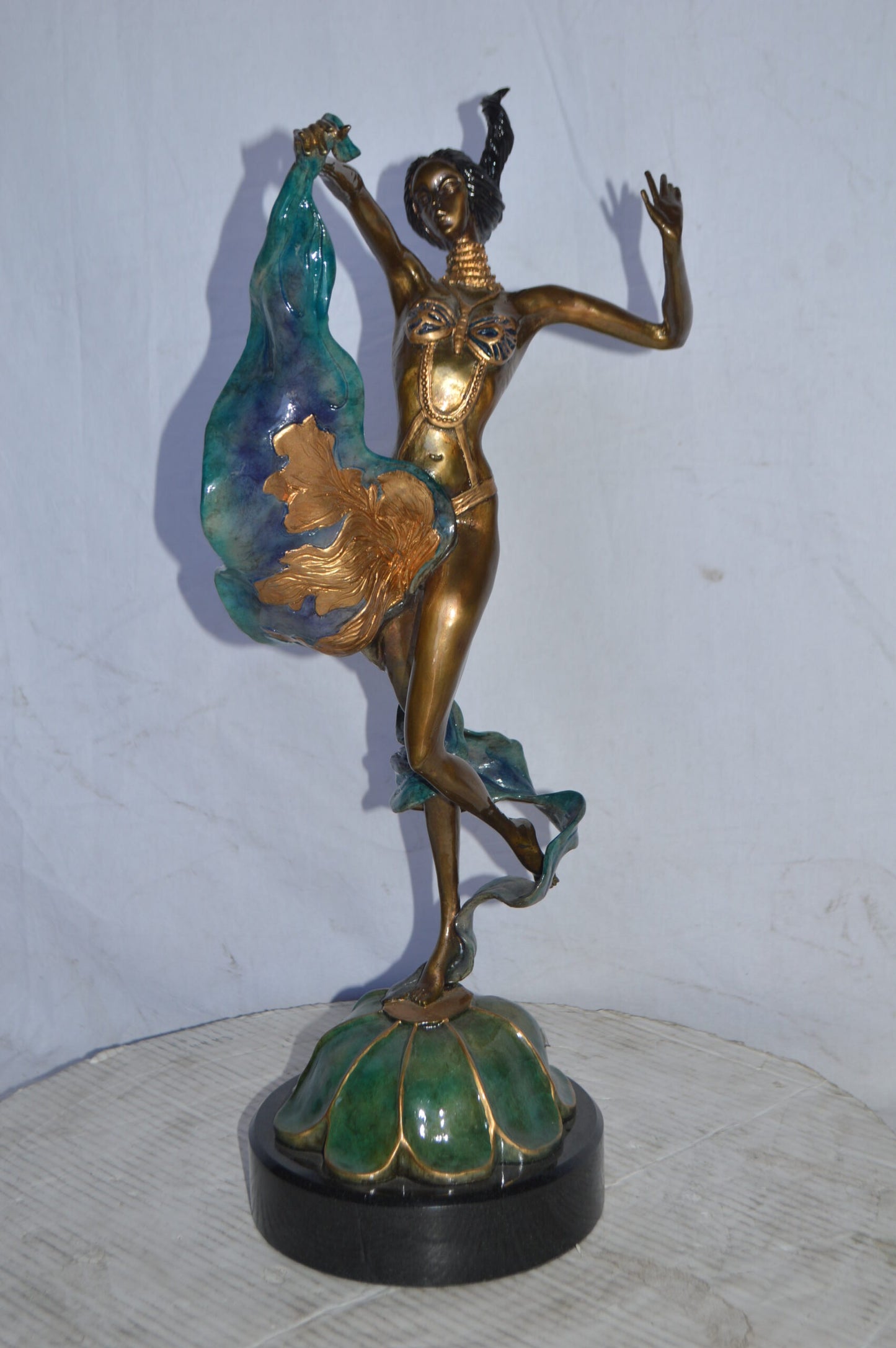 Exotic Dancer Bronze Statue Sergey Kazaryn Original - Size: 11"L x 8"W x 24"H.