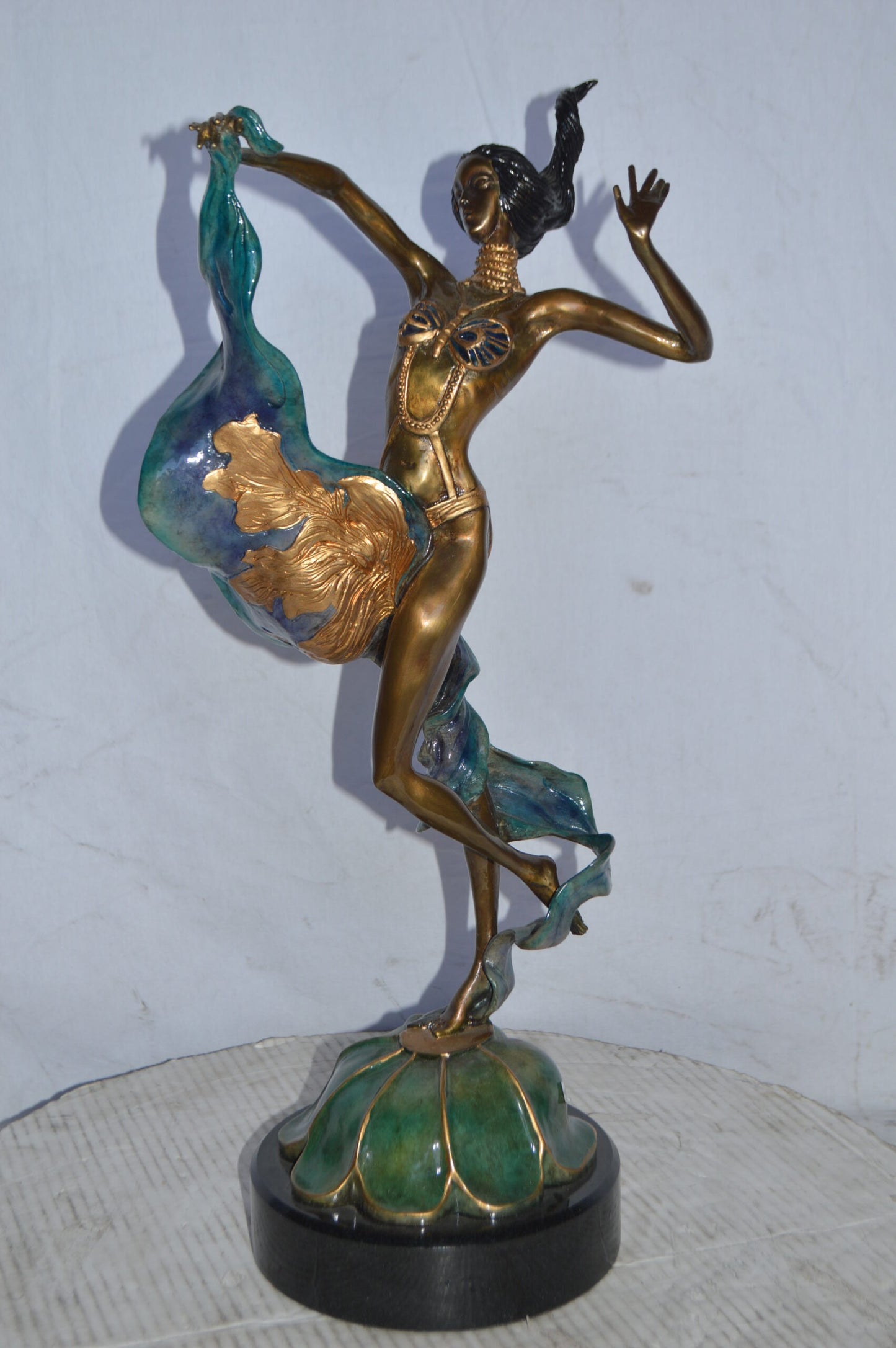 Exotic Dancer Bronze Statue Sergey Kazaryn Original - Size: 11"L x 8"W x 24"H.