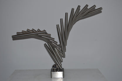 Stainless Steel modern art Table Top decoration - Size: 34"L x 7"W x 23"H.