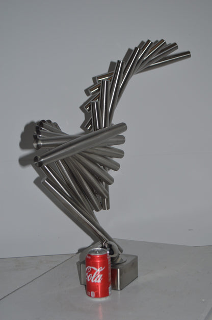 Stainless Steel modern art Table Top decoration - Size: 34"L x 7"W x 23"H.