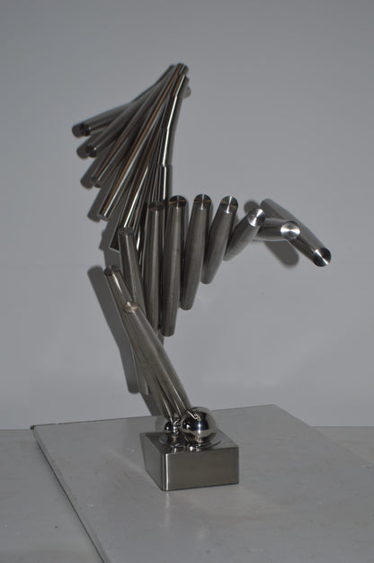 Stainless Steel modern art Table Top decoration - Size: 34"L x 7"W x 23"H.