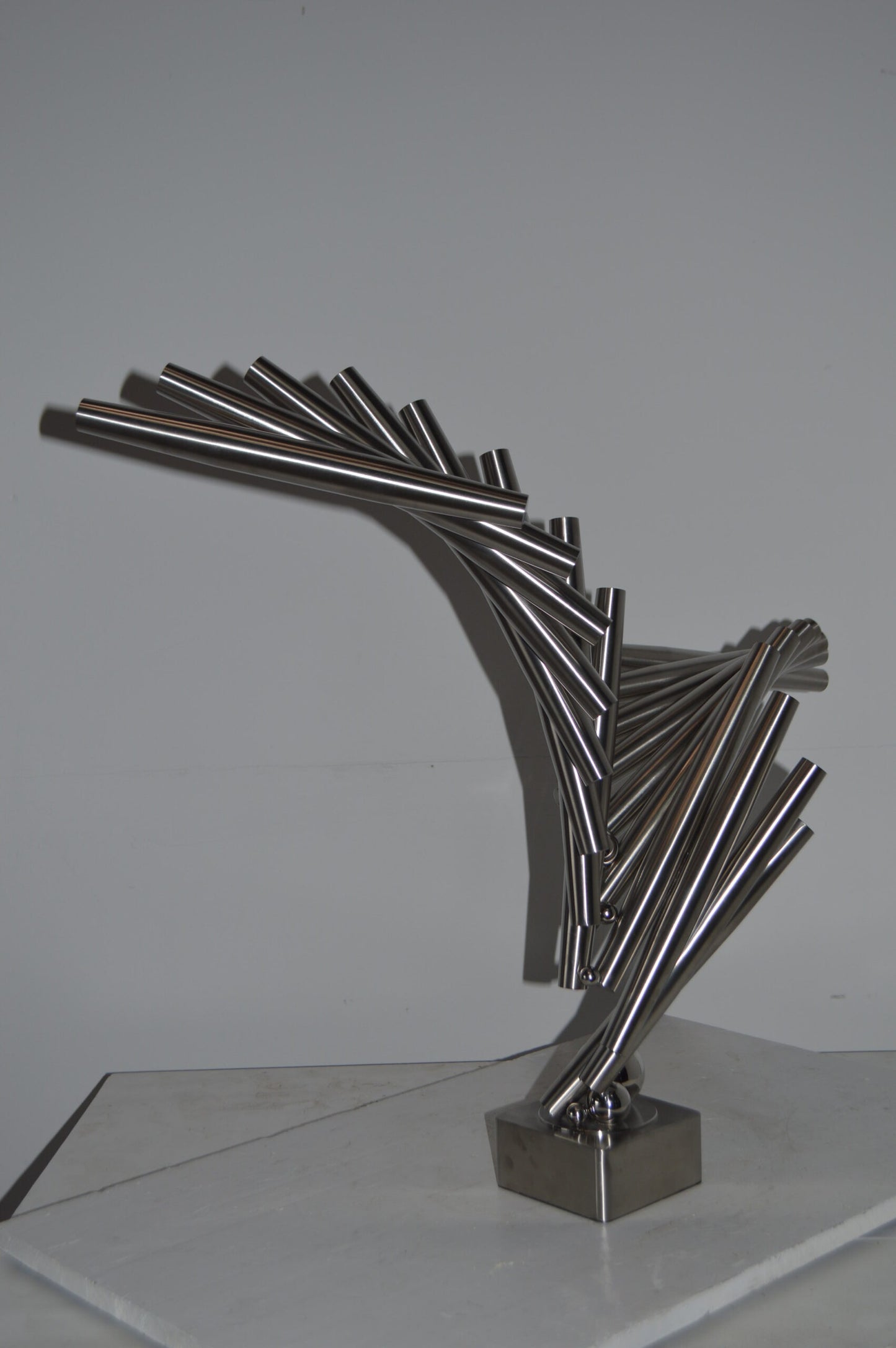 Stainless Steel modern art Table Top decoration - Size: 34"L x 7"W x 23"H.